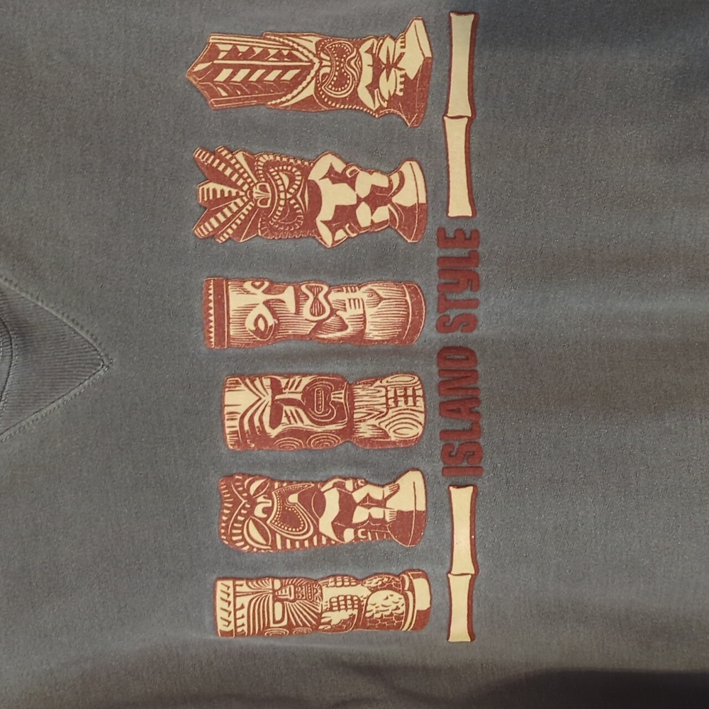 Fargo Clothing Island Style Crew Neck Sweatshirt MEDIUM Green Raised Accents - Picture 3 of 13